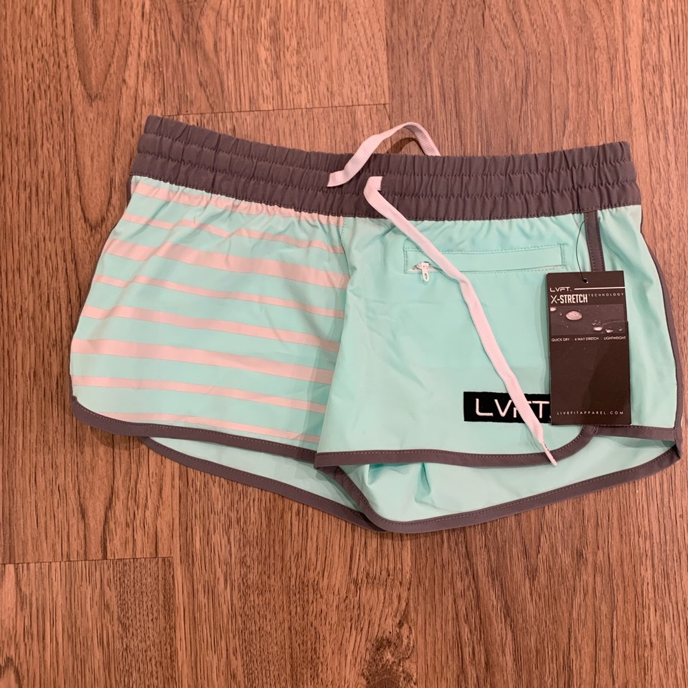 LVFT mint drawstring shorts size M NWT